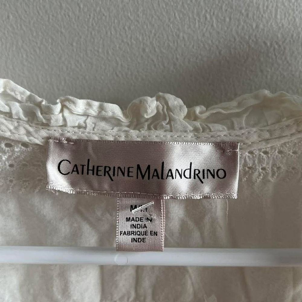 Catherine Malandrino Ivory Eyelet Lace Blouse - Picture 4 of 4